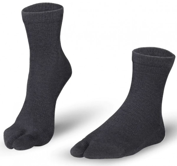 Knitido ~ Cotton & Merino Tabi Kurzsocke ~ Anthrazit