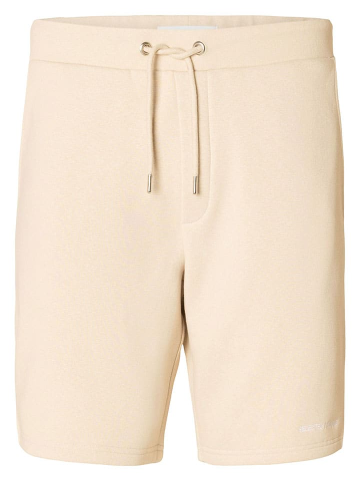 SELECTED HOMME Sweatshorts in Beige günstig kaufen