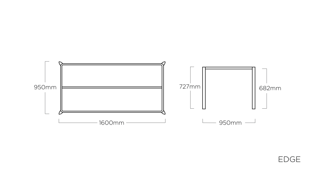 Tischgestell Edge anthrazit