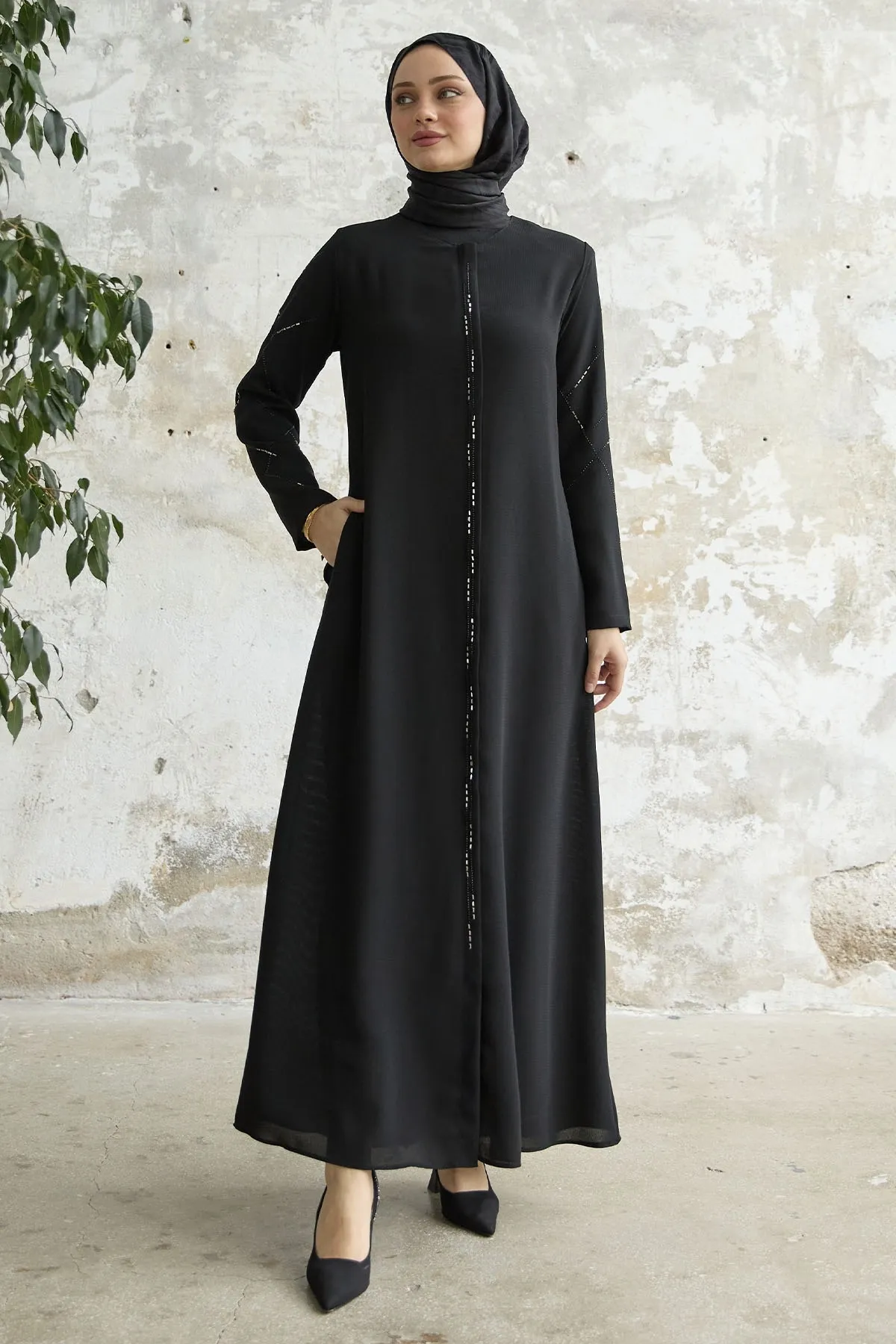 InStyle  Ferace mit sequentieller Steinstickerei - Schwarz