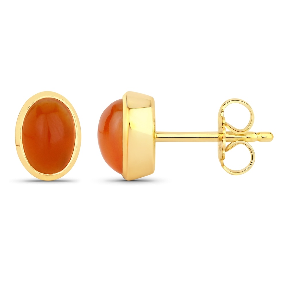 Rafaela Donata Boucles doreilles Argent sterling Cornaline en Or jaune Bijoux