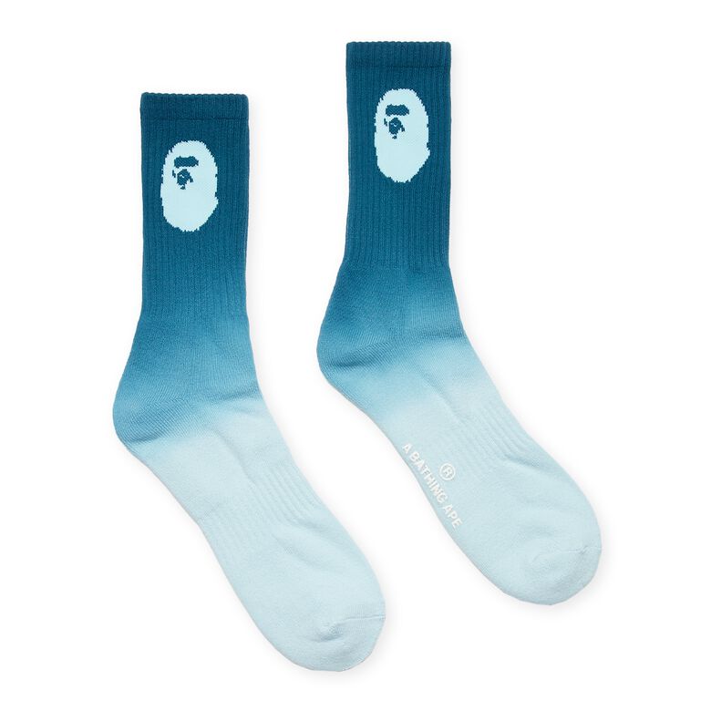 A Bathing Ape Gradation Socks blue