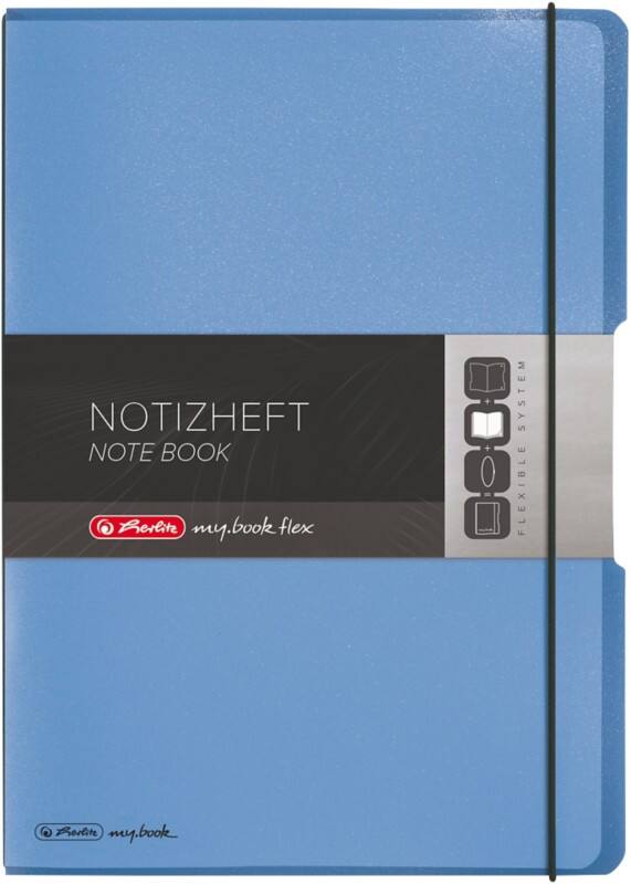 herlitz Notizbuch DIN A4 Kariert Kunstoff Hellblau Perforiert