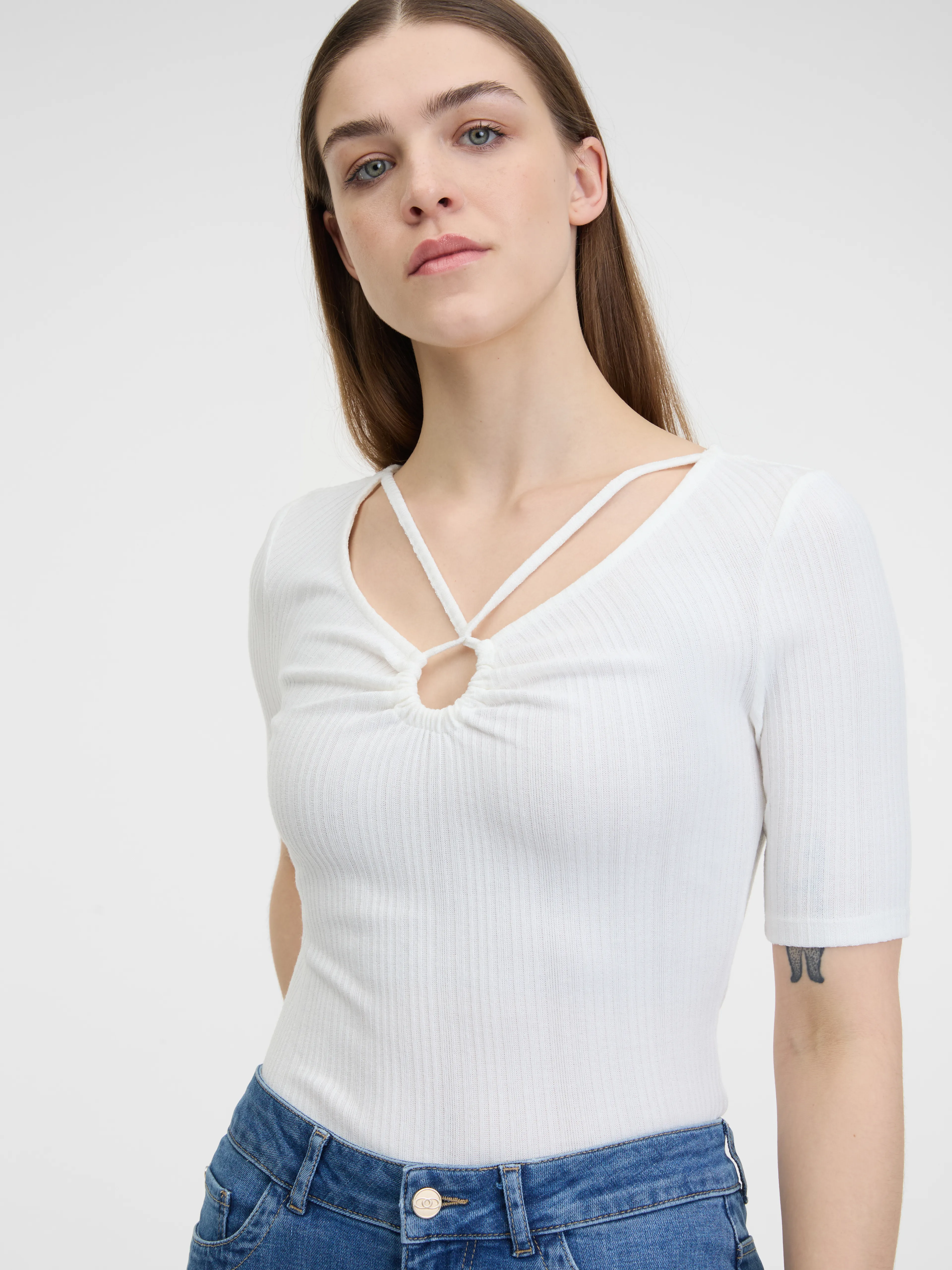 Weißes Damen-T-Shirt ORSAY