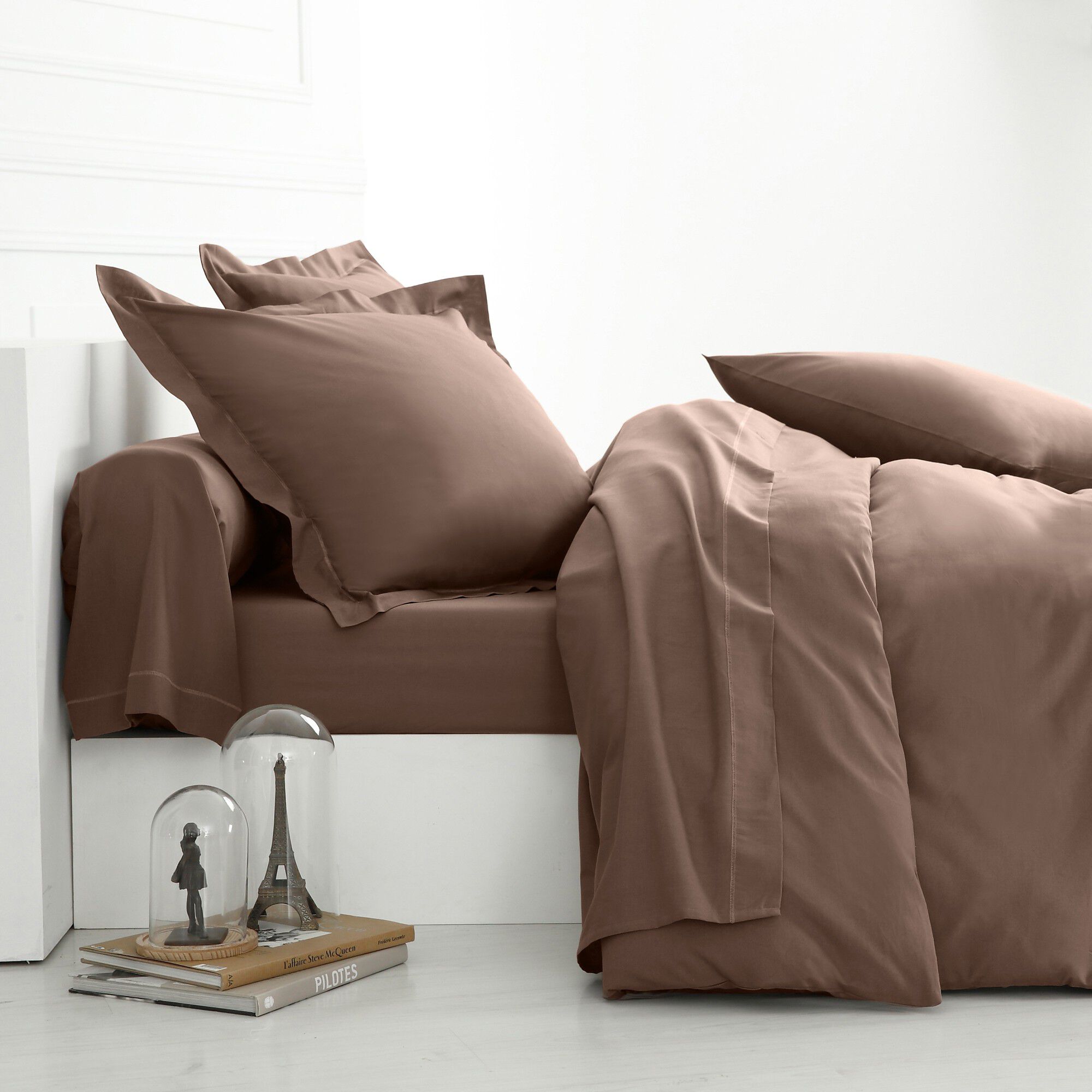 Linge de lit uni coton