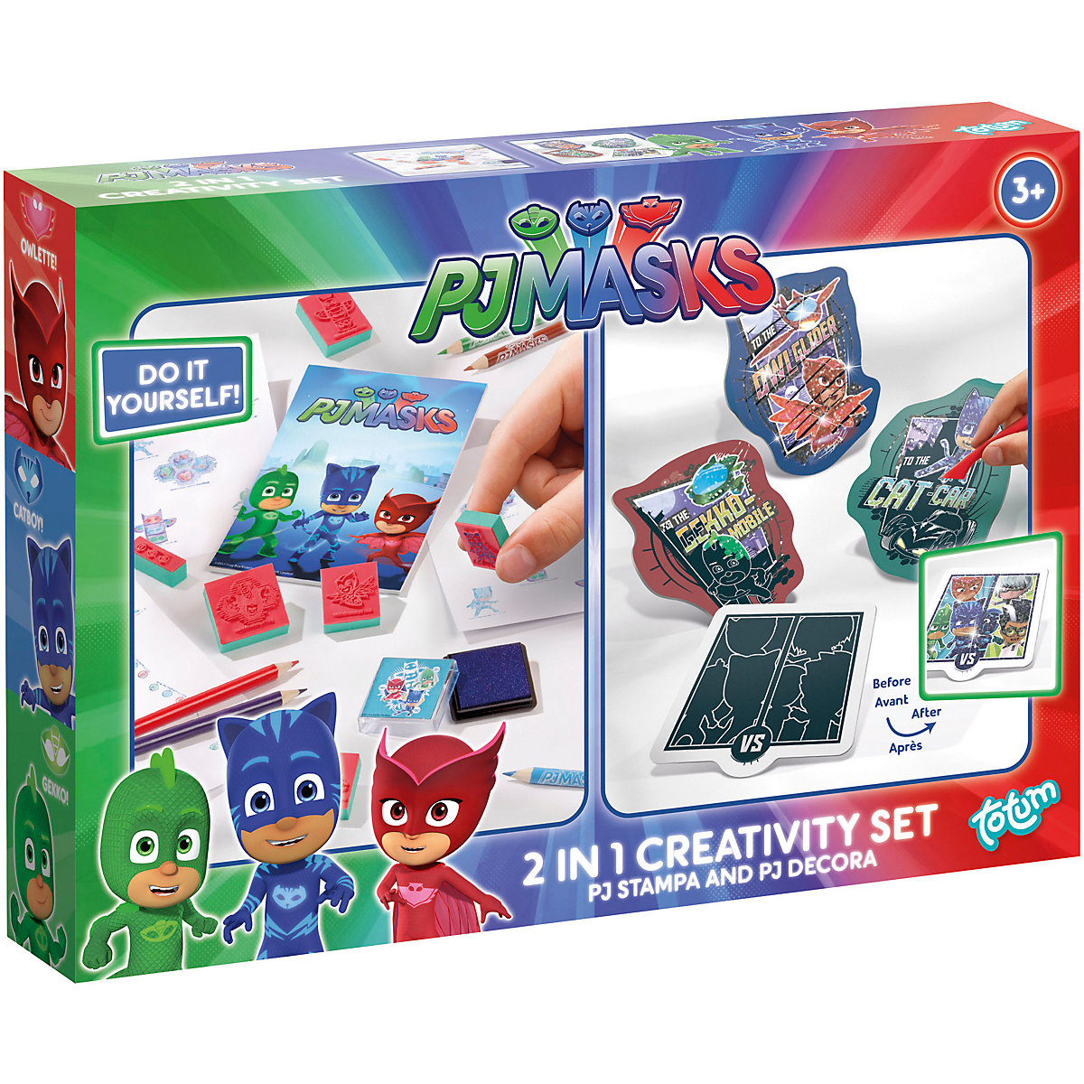 PJ Masks 2in1 Kreativset: Stempel & Kratzbilder