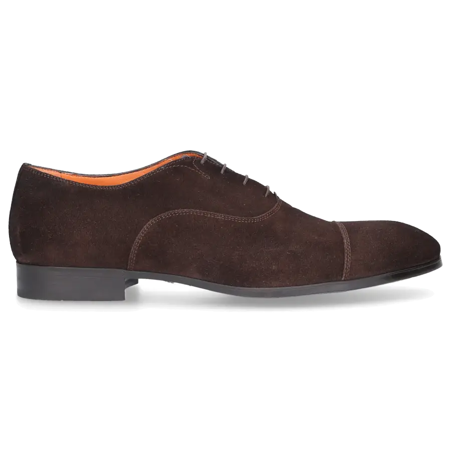 Santoni - Businessschuhe Oxford 11011 Veloursleder - braun