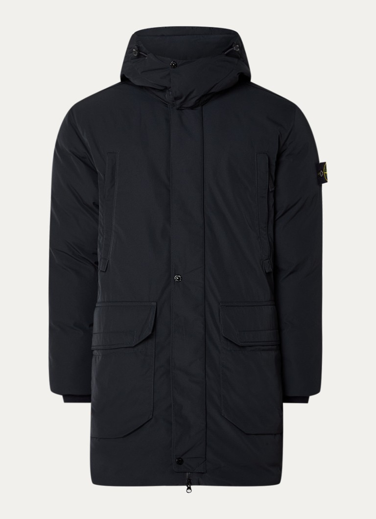 Stone Island 81157 καπιτονέ παρκά με γέμιση από πούπουλα και αφαιρούμενη κουκούλα