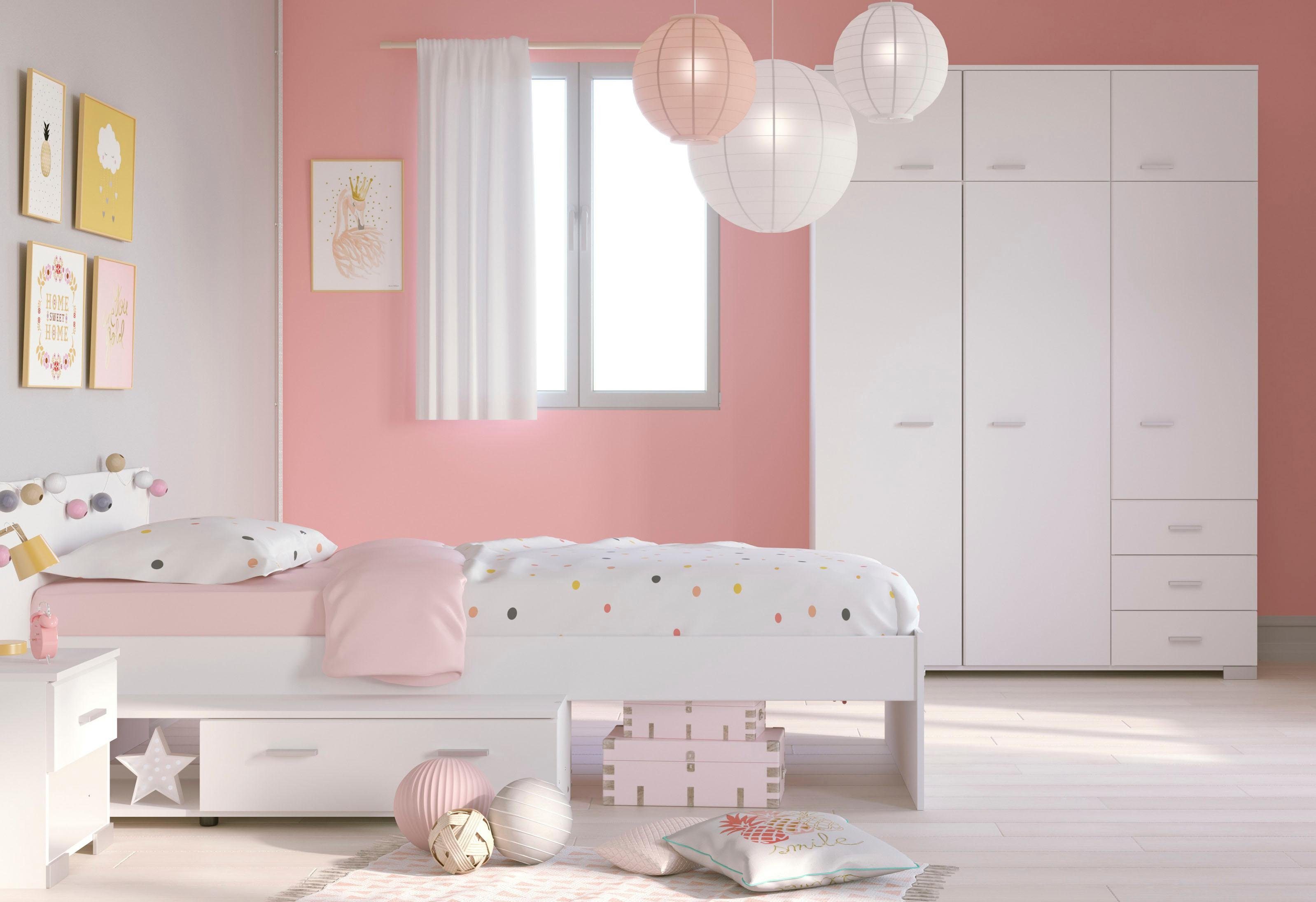 Parisot Jugendzimmer-Set Galaxy, (Set, 3-St., Kleiderschrank, Bett, Nachttisch)