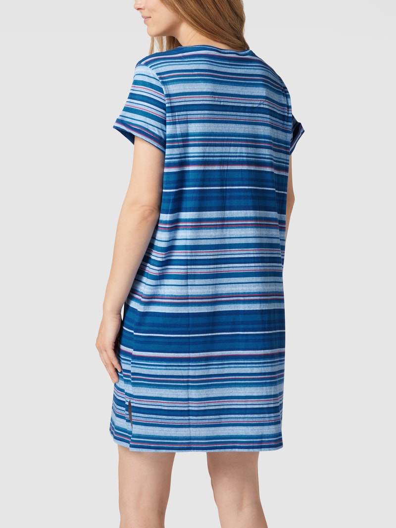Nachthemd mit Streifenmuster in marineblau