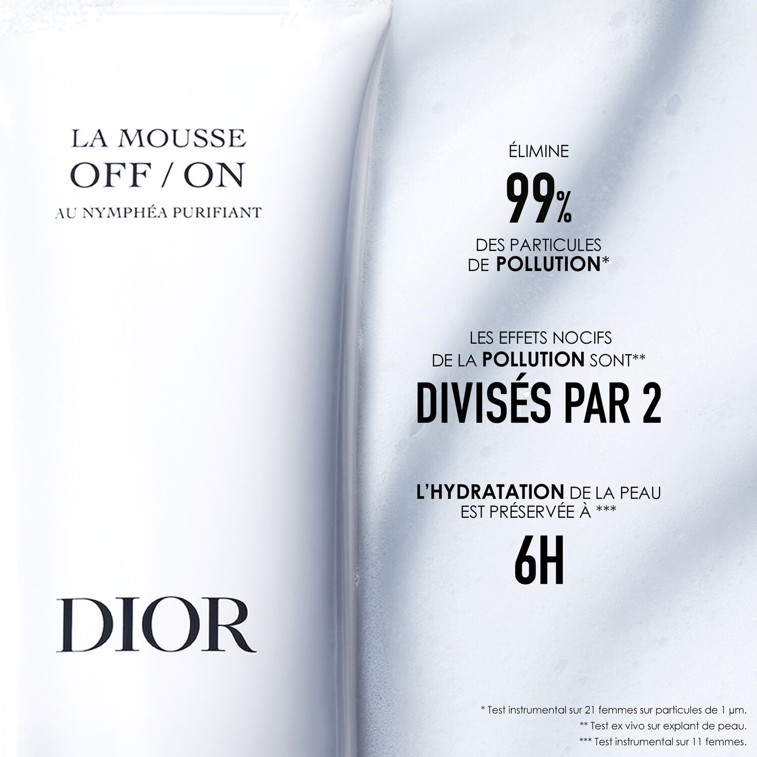 Dior Le démaquillage au Nymphéa La Mousse OFF/ON - Mousse nettoyante anti-pollution purifiante
