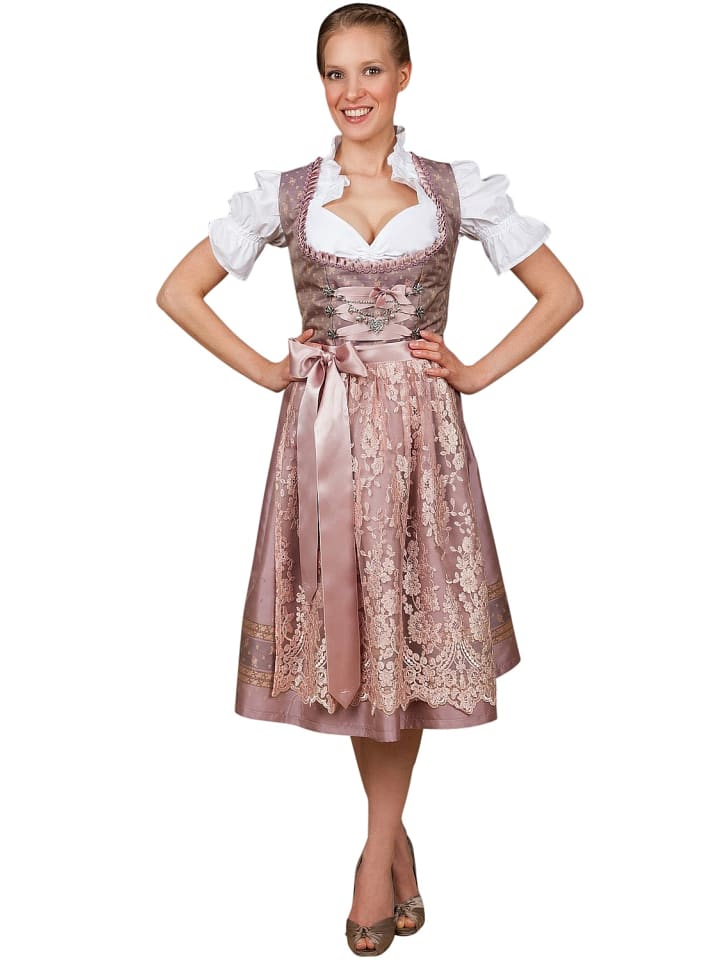 Edelnice Midi Dirndl 2-teilig Madeleine in rose günstig kaufen
