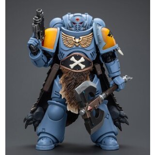 Warhammer 40k Actionfigur 1/18 Space Marines Space Wolves Claw Pack Pack Leader -Logan Ghostwolf 12 cm