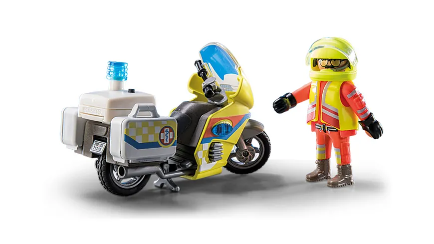 PLAYMOBIL 71205 - City Life - Notarzt-Motorrad mit Blinklicht