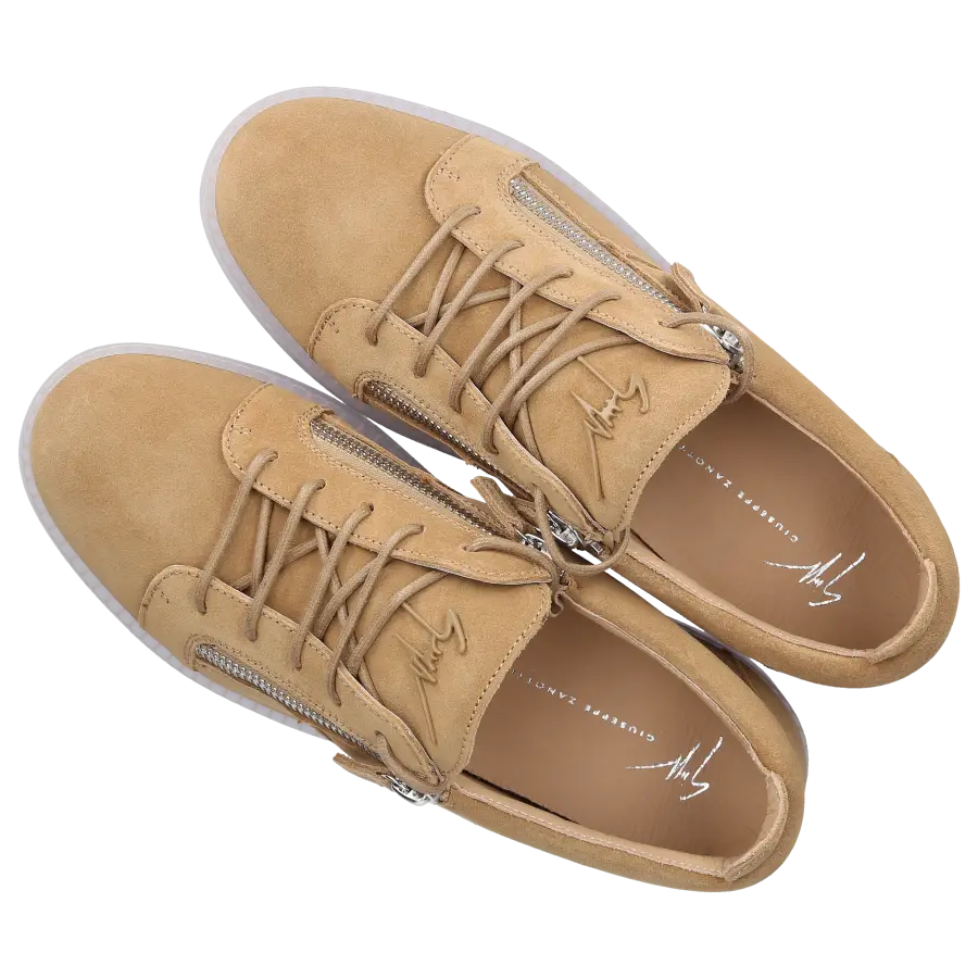 Giuseppe Zanotti - Sneaker low FRANKIE Veloursleder - beige