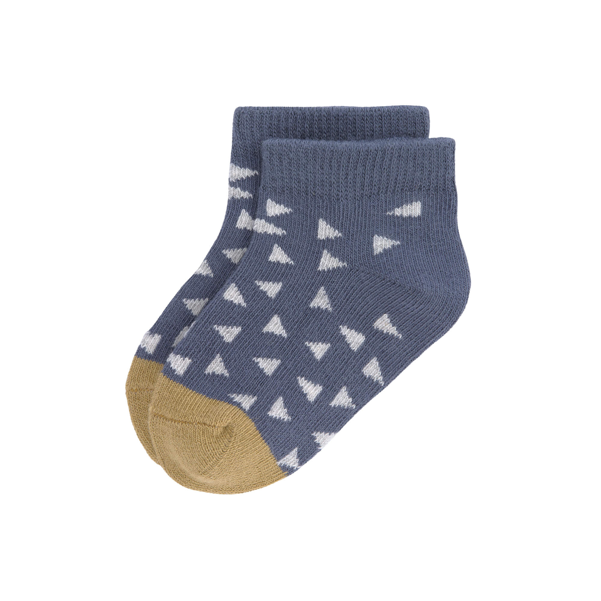 Kinder Sneaker Socken (3er-Set), Curry Blau