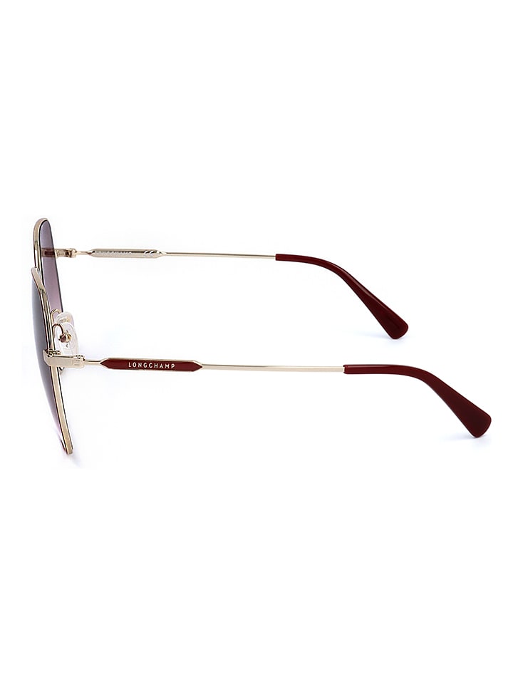 Longchamp Damen-Sonnenbrille in Gold/ Bordeaux-Lila günstig kaufen 60
