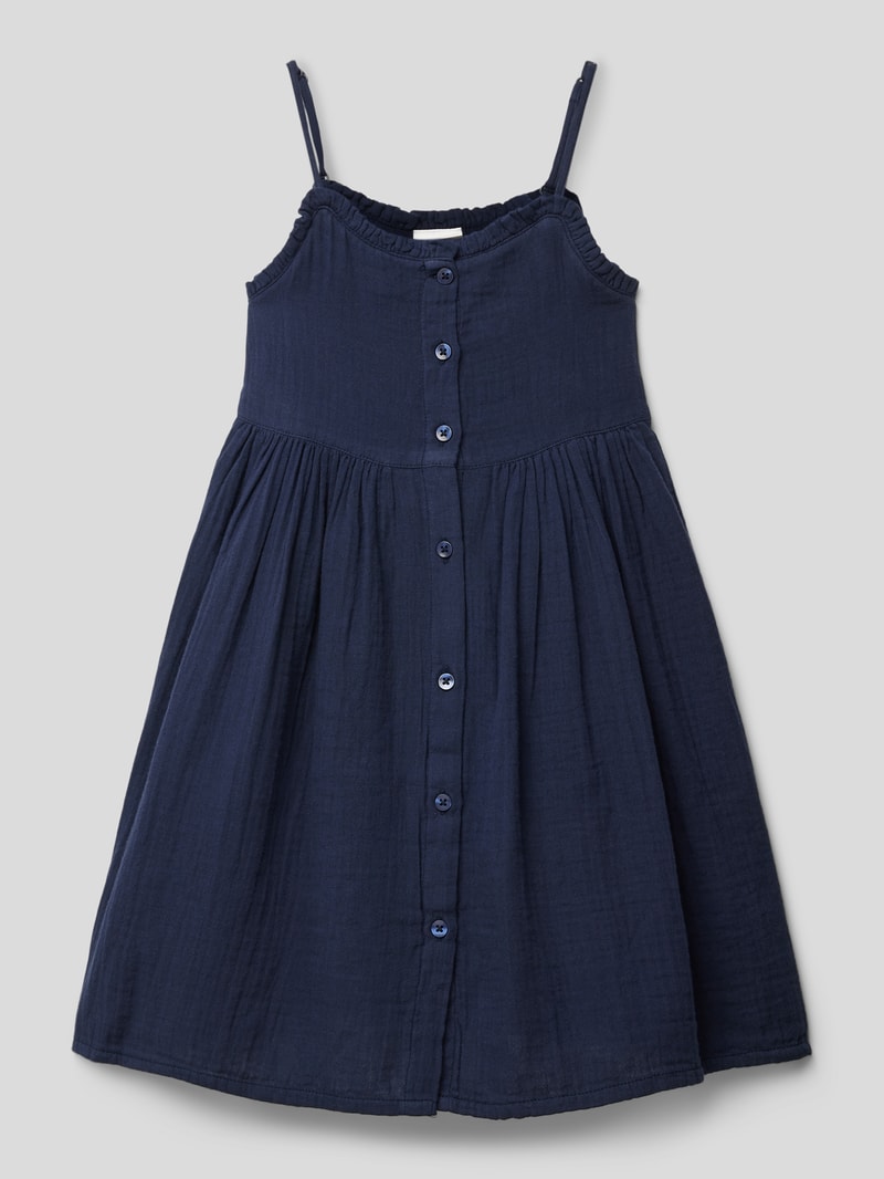 Kleid mit Knopfleiste in marineblau