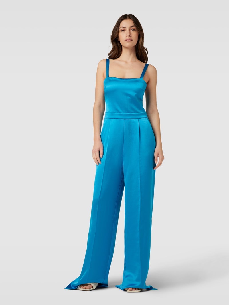 Jumpsuit mit Bügelfalten Modell 'Kagelinara' in ozean blau