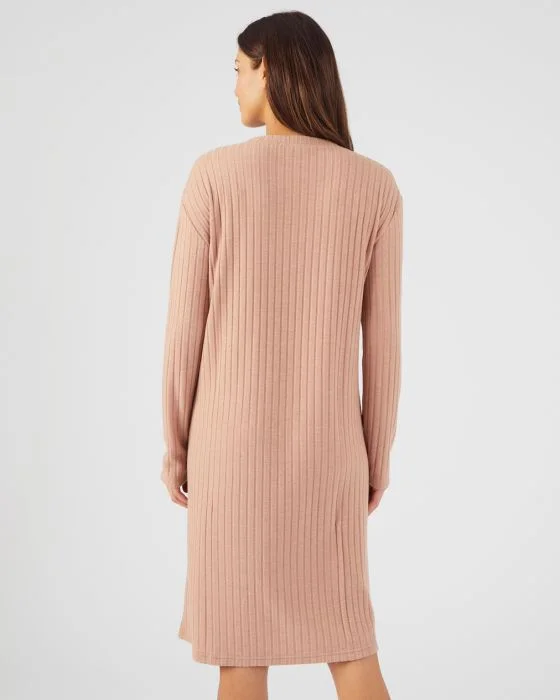 Robe détente en maille côtelée fluide Thermolactyl