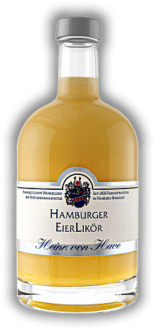 Hamburger Eierlikör Heinrich von Have Hamburger Eierlikör Heinrich von Have Heinrich von Have´s neu kreierter Eierlikör. 0,5	 Liter - Vol 17%