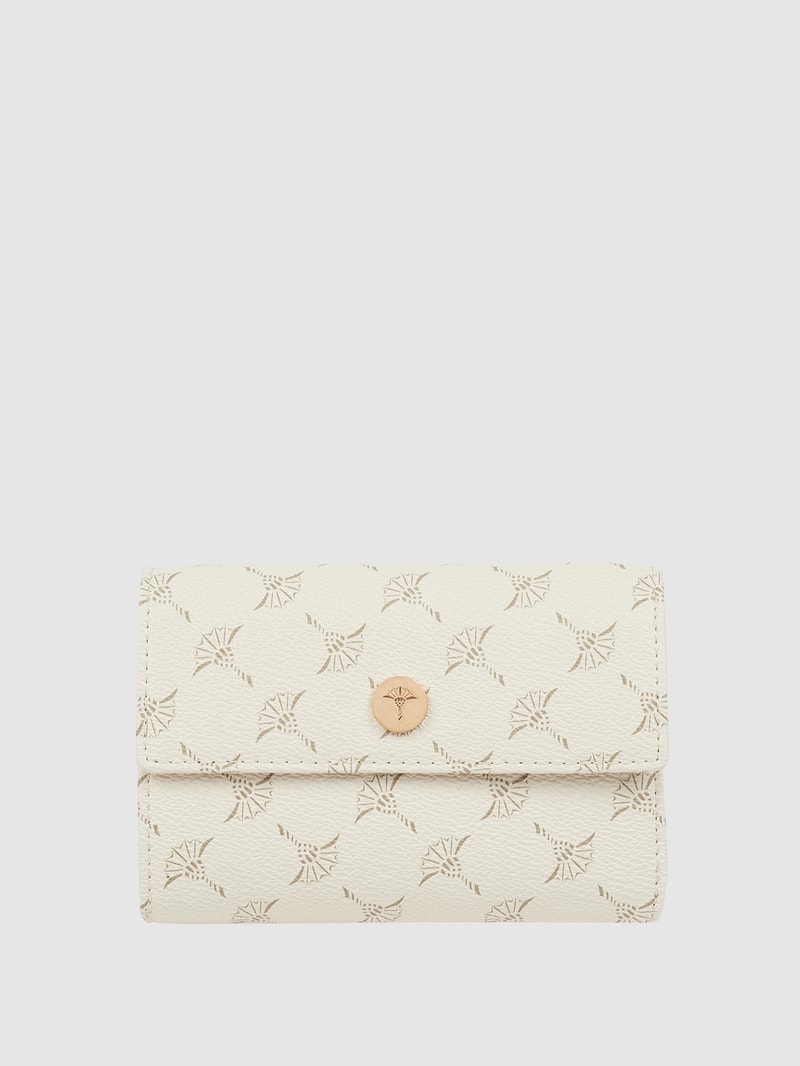 Portemonnaie mit Logo-Muster Modell 'Cosma' - RFID-blocking in offwhite