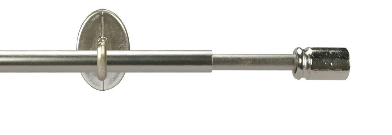 Bella Casa Bistrostange, Scheibengardinenstange Zylinder 8 mm Ø, edelstahl-optik, ausziehbar 80-140 cm