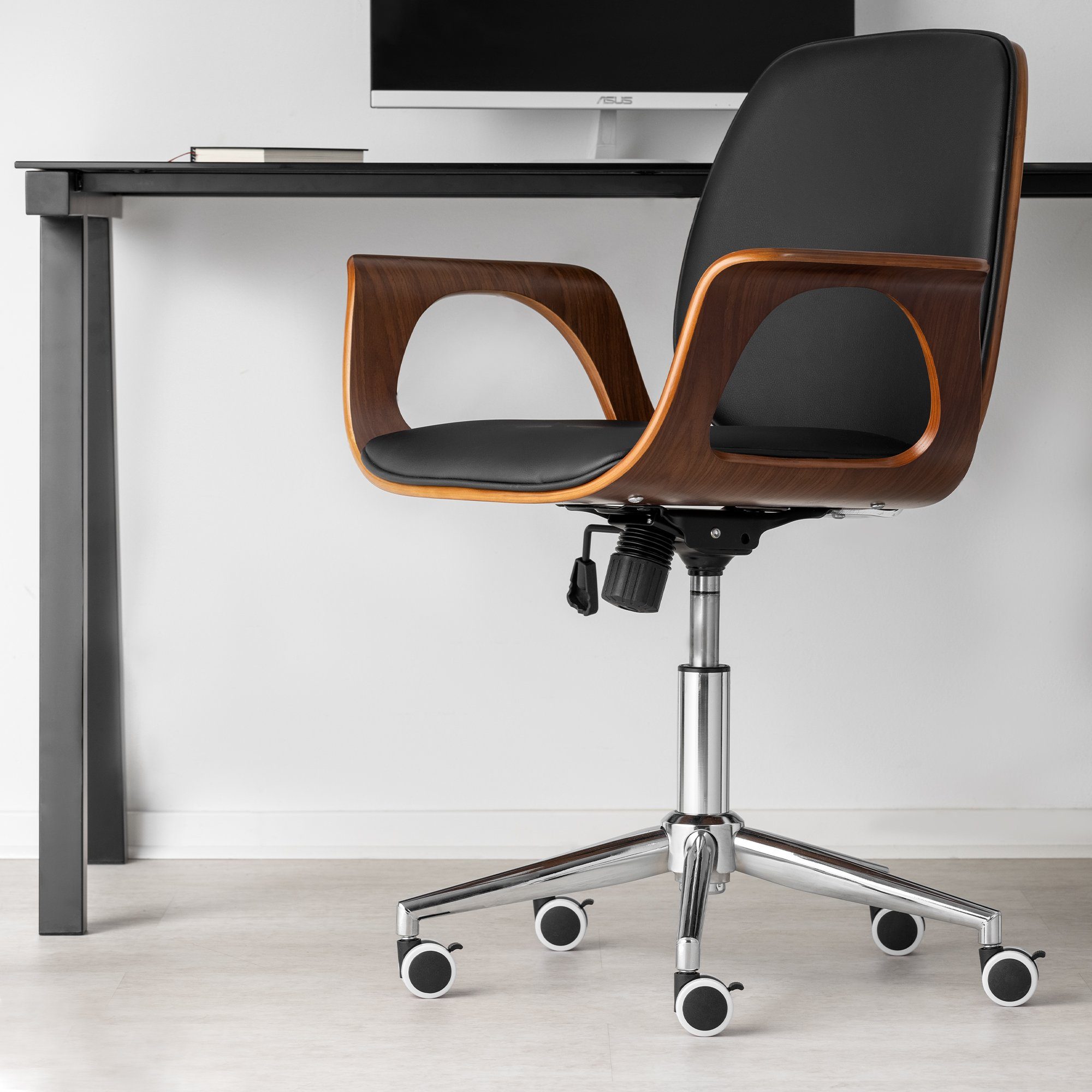kwmobile Stuhlrolle 5x Bürostuhlrollen Hartboden/Weichboden mit Bremse 11/22mm