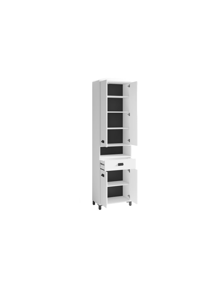 byLiving Hochschrank Wellness in Weiß - (B) 54 x (H) 193 x (T) 31 cm günstig kaufen onesize