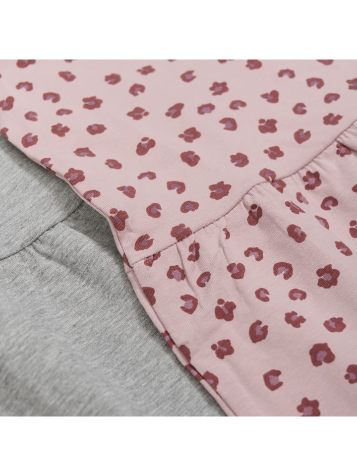 Minymo Jerseykleid MIDress SS (2-pack) - 6030  Verspieltes Kleid mit Print in Grau günstig kaufen