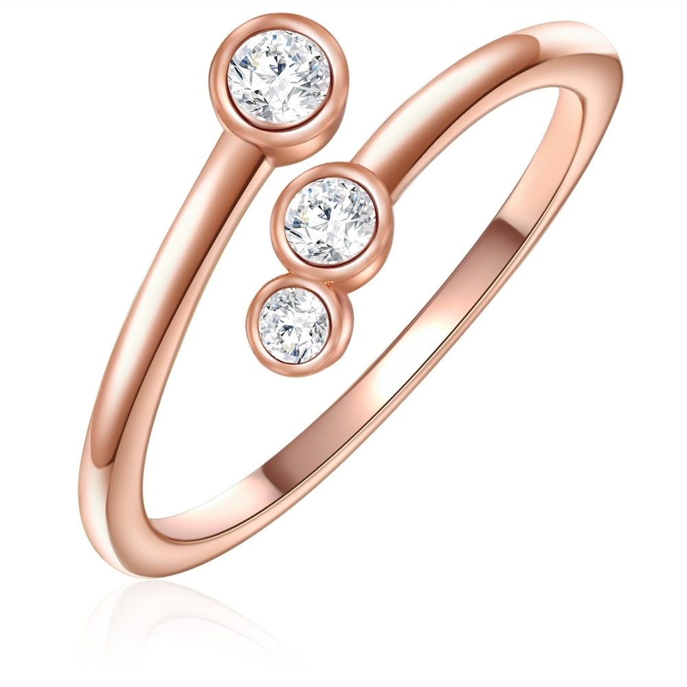 Glanzstücke München Bague en argent Argent sterling Oxyde de zirconium (CZ) en Or rose Bague