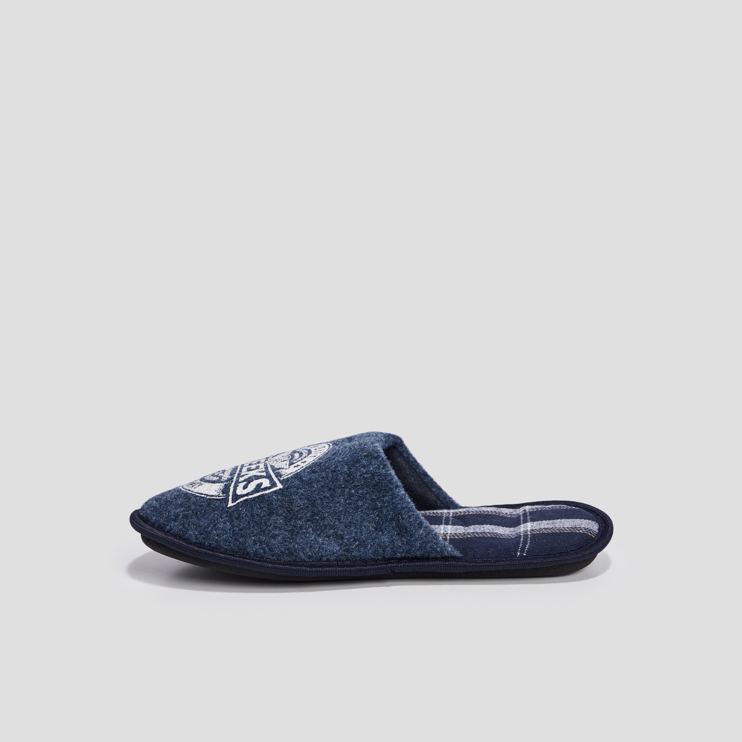 Chaussons mules Creeks bleu homme | La Halle
