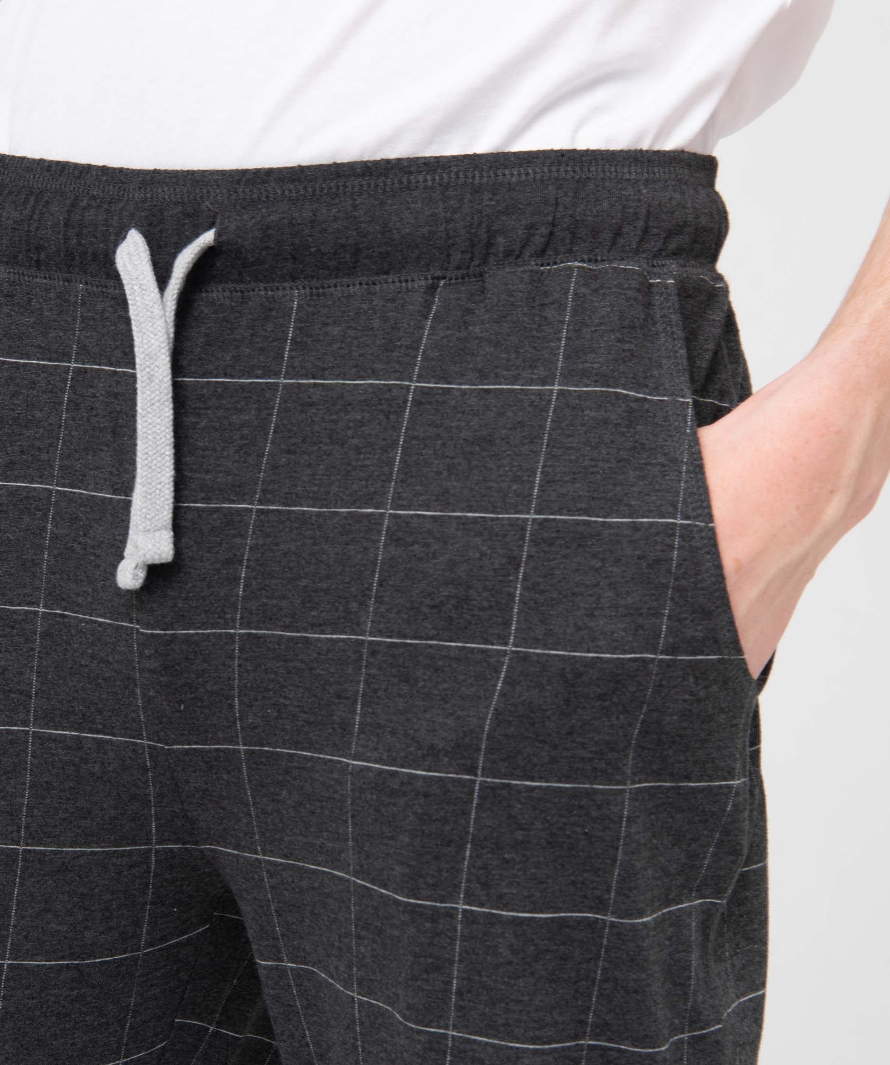 Pantalon de pyjama homme en jersey à taille élastique carreaux | GEMO
