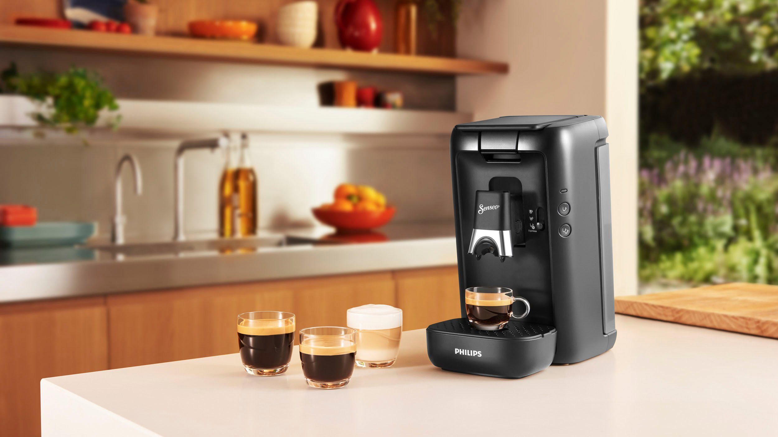 Philips Senseo Kaffeepadmaschine Maestro CSA260/65, aus 80% recyceltem Plastik, +3 Kaffeespezialitäten, Memo-Funktion, 200 Senseo Pads kaufen und bis 64 € zurückerhalten