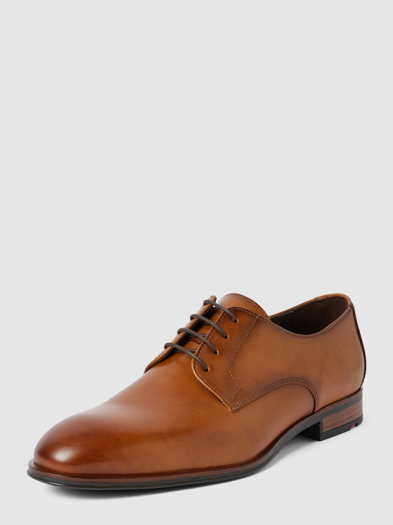 Derby-Schuhe aus Leder Modell 'Sabre' in cognac