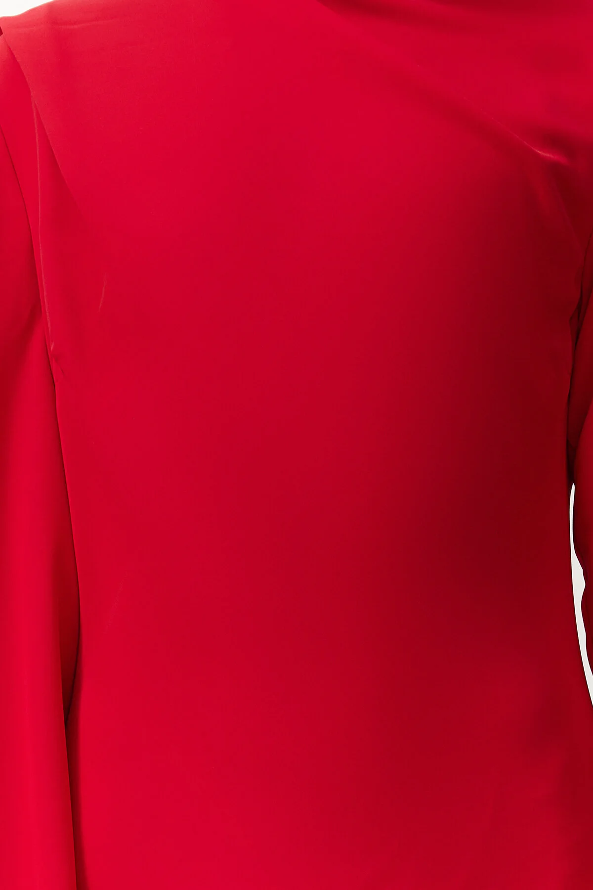 Trendyol Modest  Rotes Abendkleid mit Schaldetail - TCTSS24DB00036