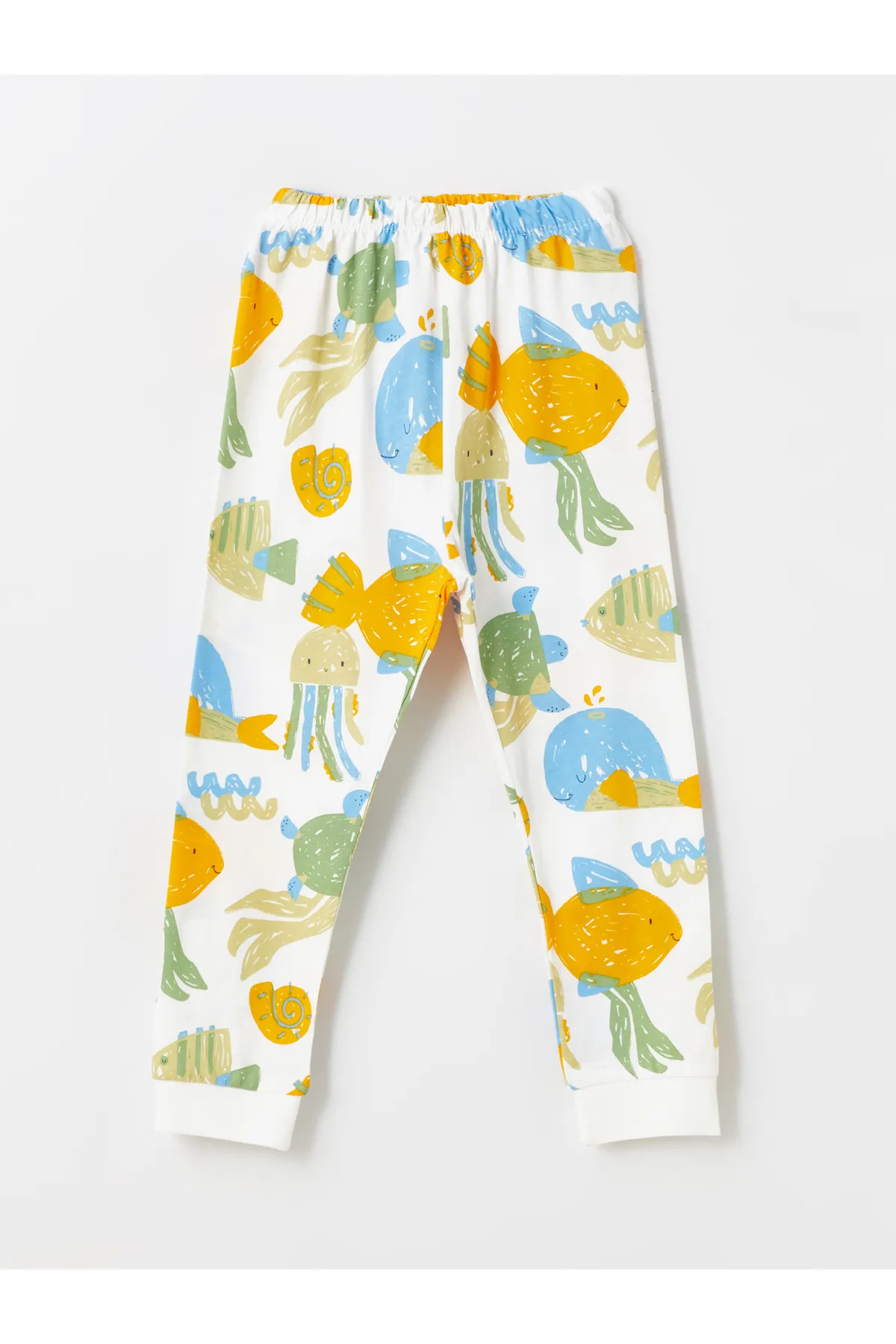 LC Waikiki  Bedrucktes Pyjama-Set für Babys mit Rundhalsausschnitt und langen Ärmeln, 2-teilig