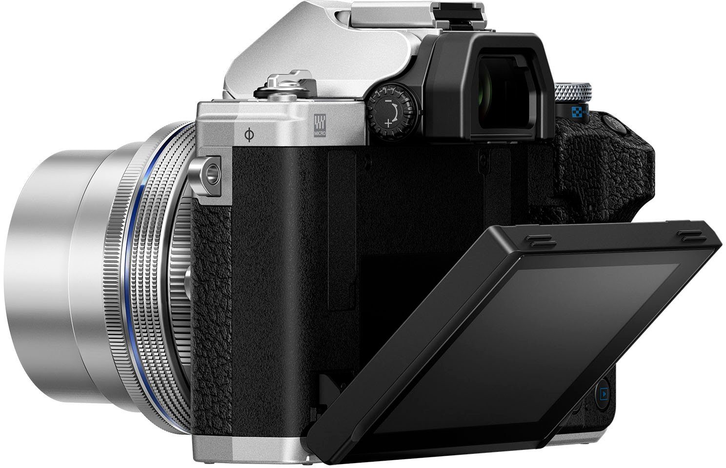Olympus E-M10 Mark IV Systemkamera (M.Zuiko Digital ED 14‑42mm F3,5-5,6 EZ Pancake, 20,3 MP, Bluetooth, WLAN (WiFi), +BLS-50, F-5AC USB-AC Adapter, USB cable, Shoulder Strap)
