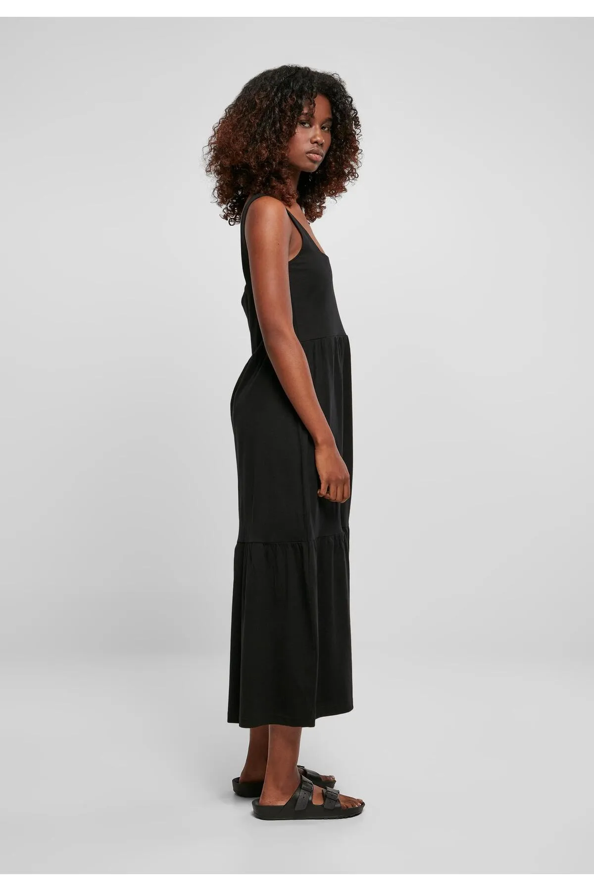 Urban Classics  Damen 7/8-langes Volant-Sommerkleid für Damen