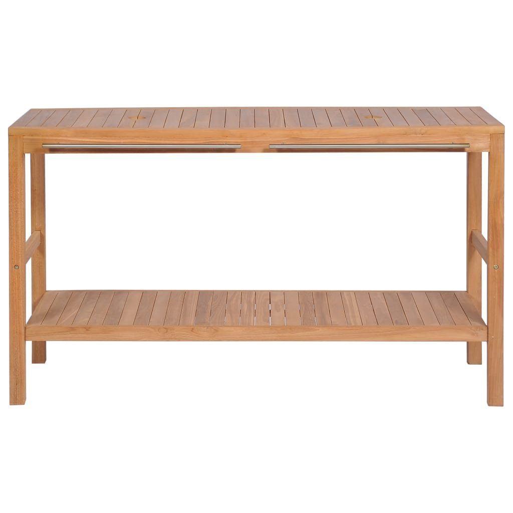 vidaXL Badezimmerspiegelschrank Waschtischunterschrank Massivholz Teak 132x45x75 cm (1-St)
