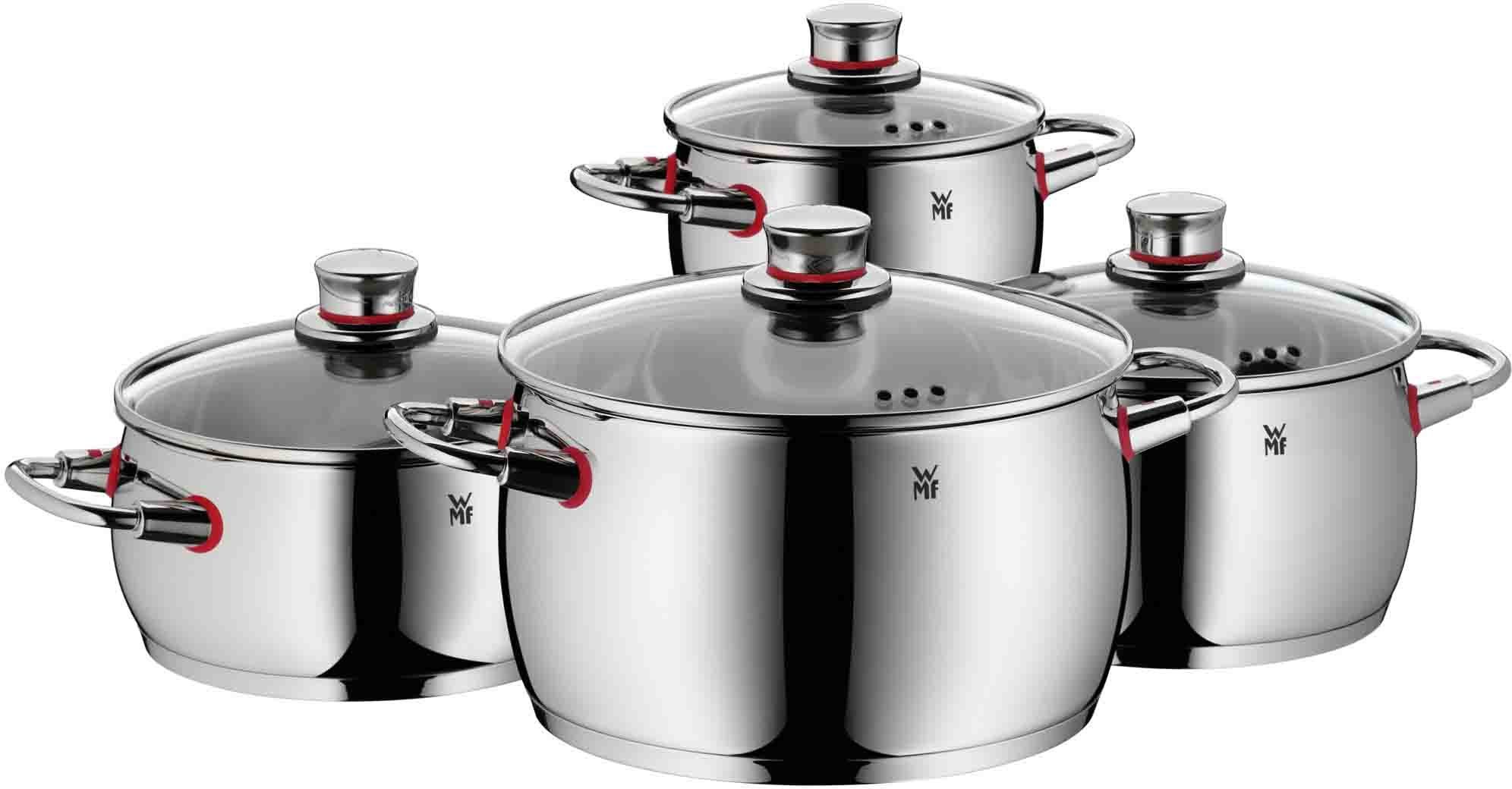 WMF Topf-Set Quality One, Cromargan® Edelstahl Rostfrei 18/10 (Set, 8-tlg), Induktion