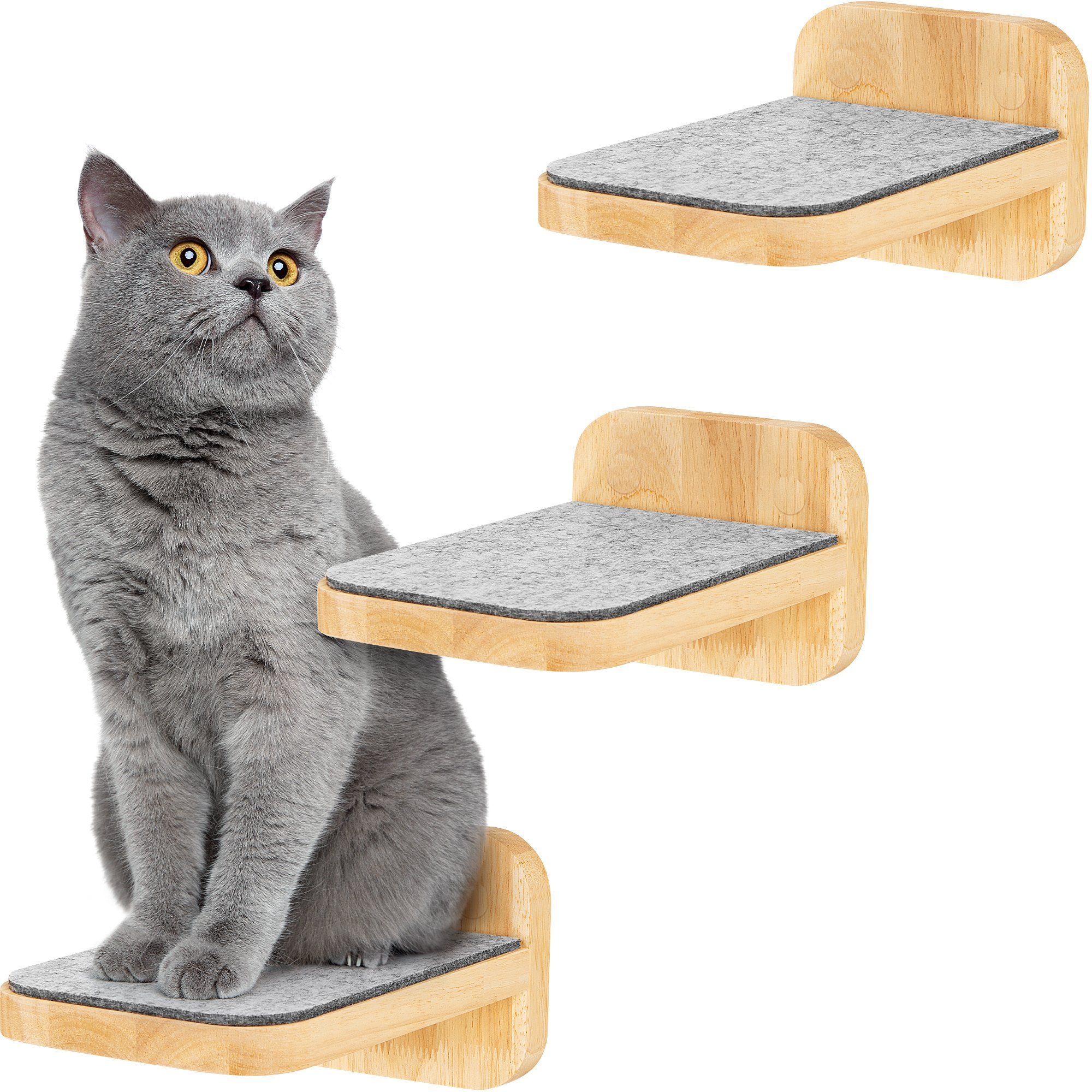 Happypet Katzen-Kletterwand CCLS, Katzentreppen 3er-Set - Designer Catwalk, Größe M 22 x 15 cm