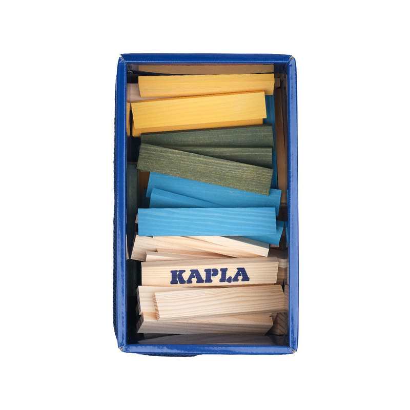 Kapla baril 120, bleu clair, jaune, vert
