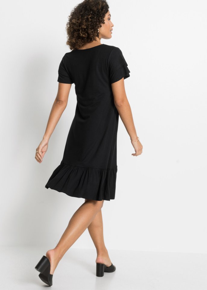 Jerseykleid mit Volant