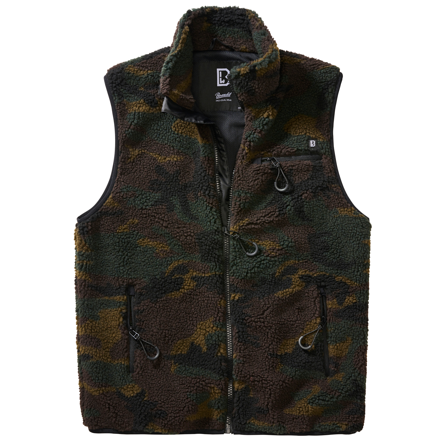 Brandit Herren Teddyfleece Weste (woodland)