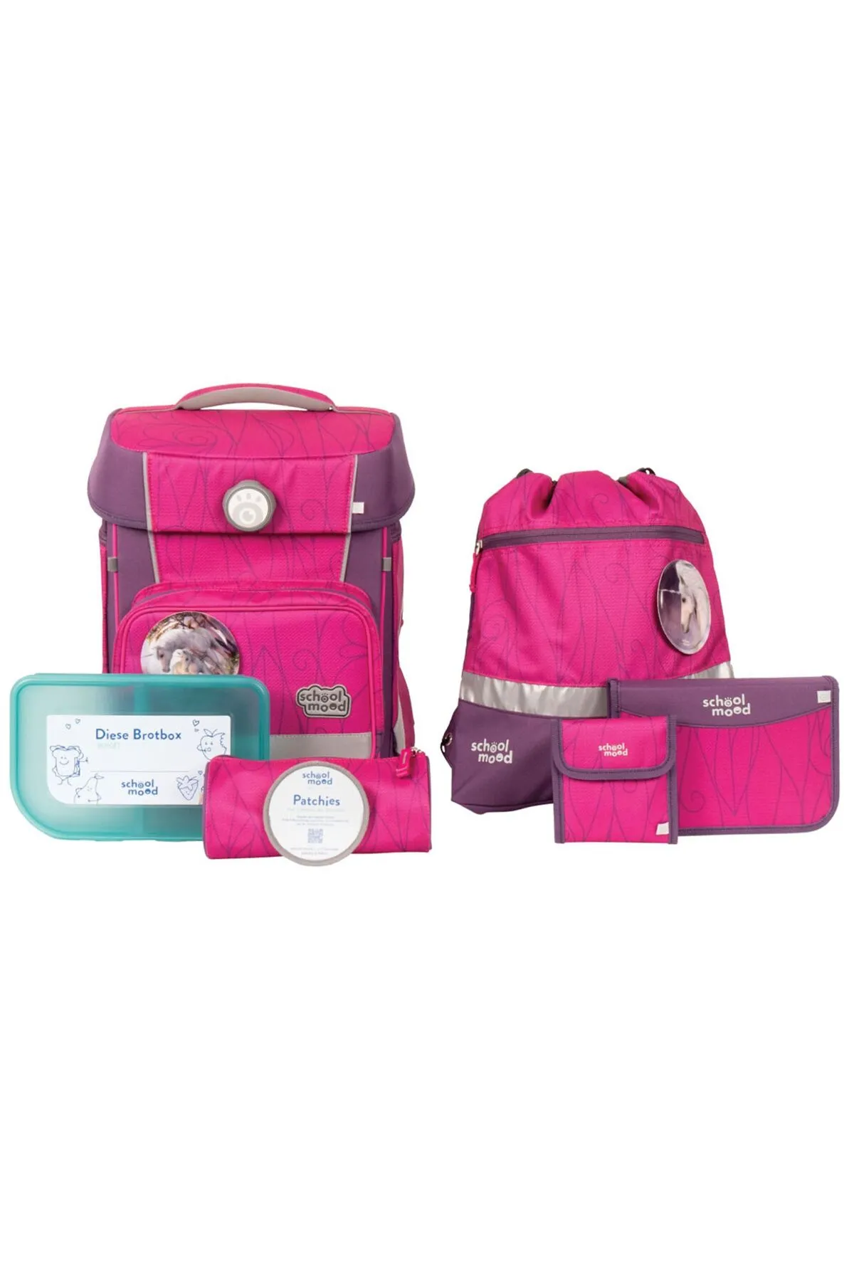 School Mood  Schulrucksack - Rosa - Unifarben