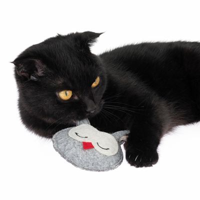 TIAKI Katzenspielzeug Filz-Eule mit Katzenminze