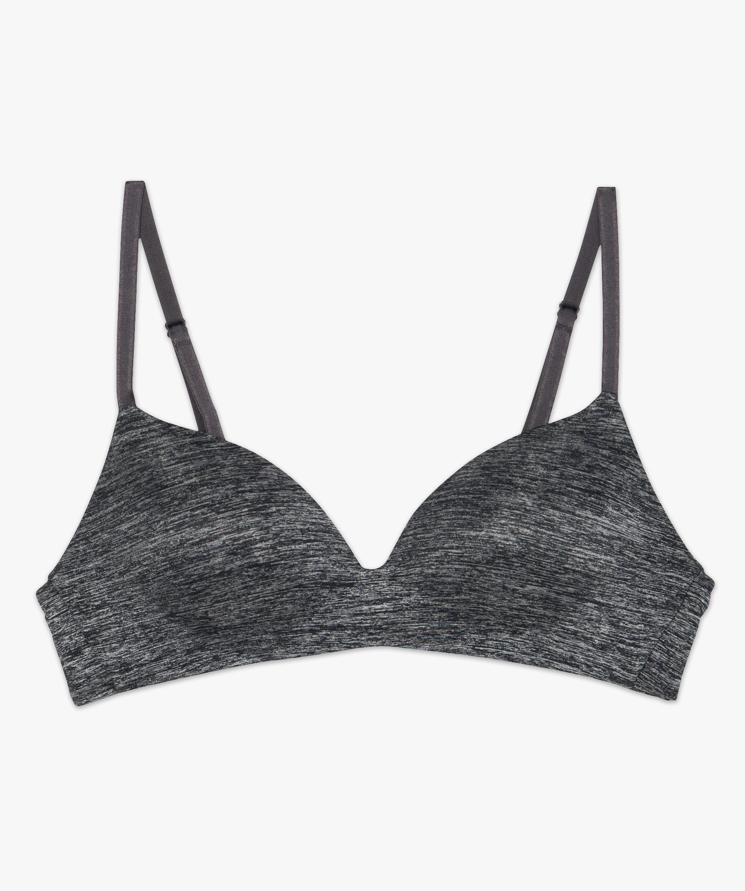 Soutien-gorge sans armature à bonnets coqués femme gris fonce | GEMO