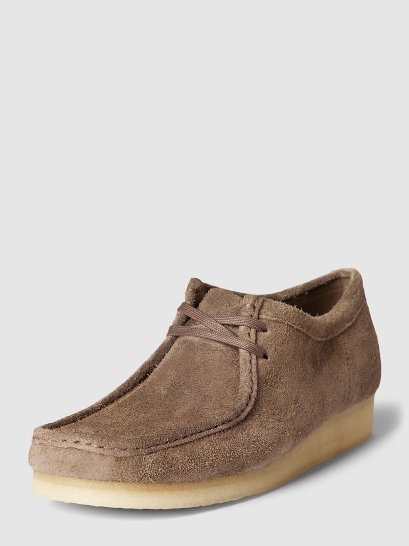 Mokassins aus echtem Leder mit Ziernaht Modell 'WALLABEE' in taupe