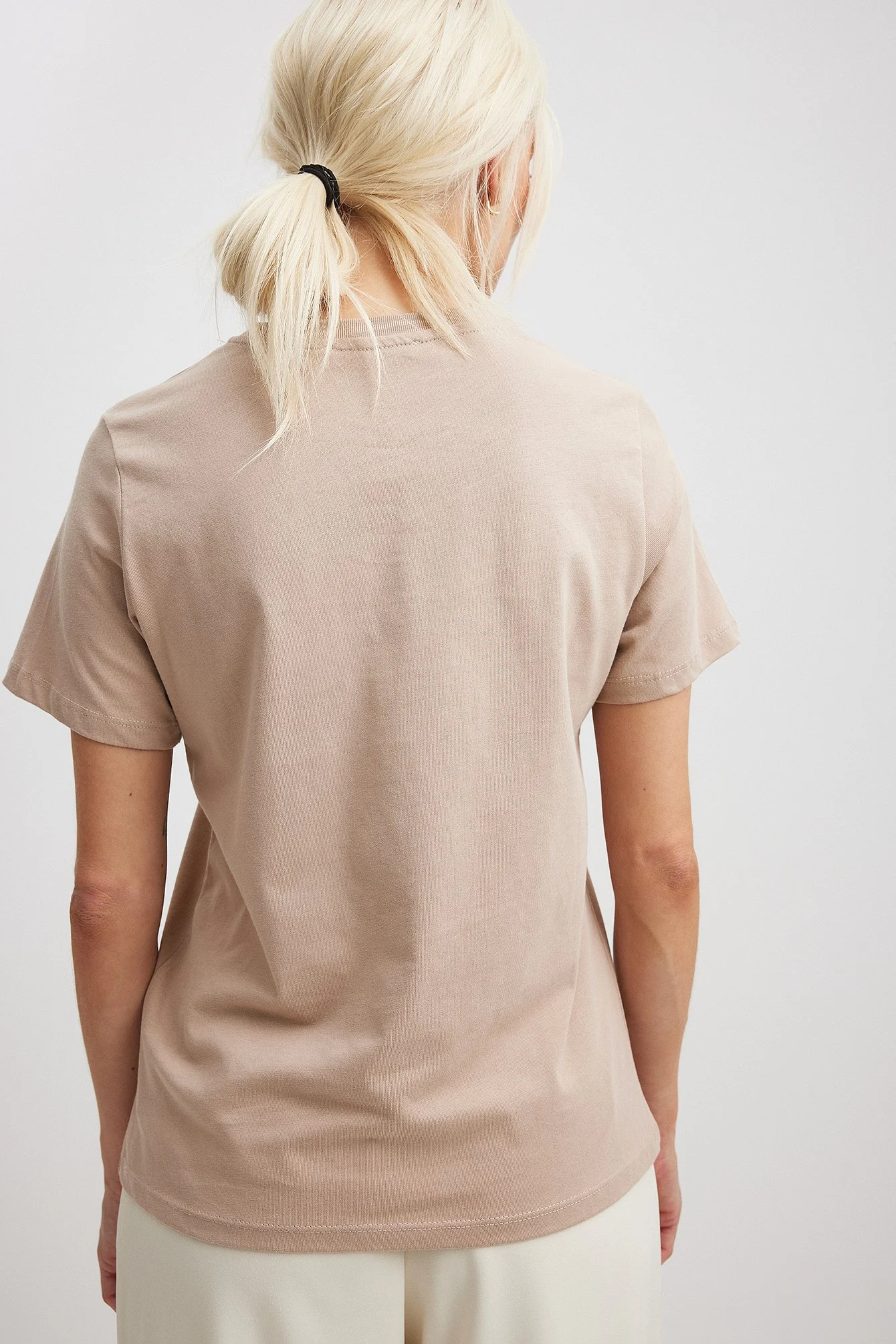 Rundhals T-Shirt aus Baumwolle